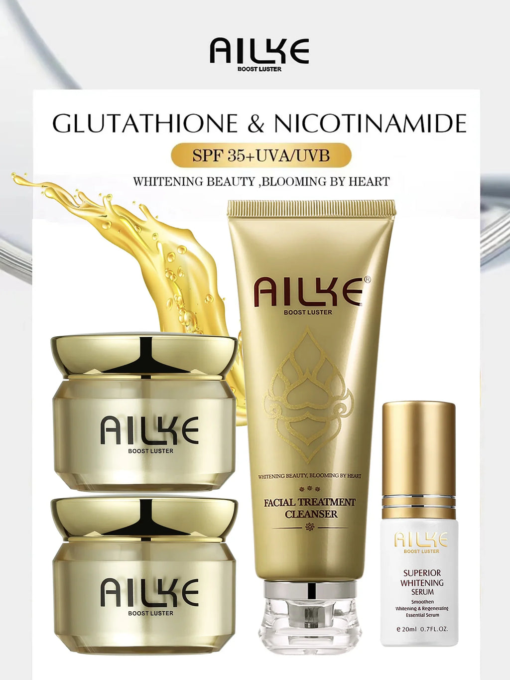 AILKE Dark Spot Corrector Hydration Facial Cream With Spf35+ Lighting Skin Tone Anti-sunburn Skin Care