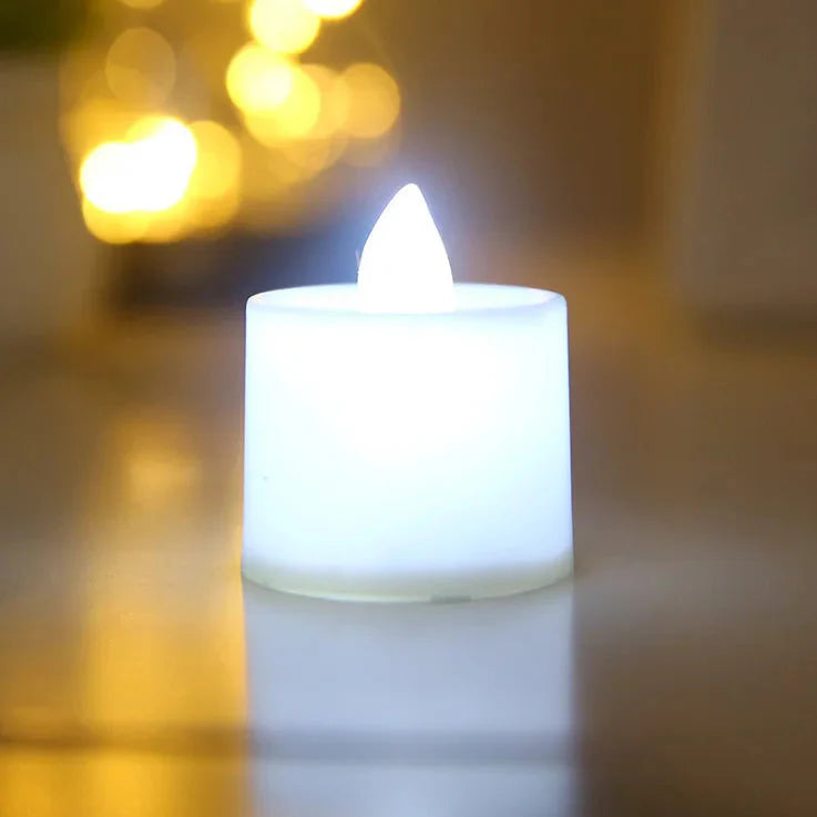 1/6/12Pcs Flameless LED Tea Light Candles – Battery-Powered, Safe, and Reusable for Weddings, Parties, and Home Décor