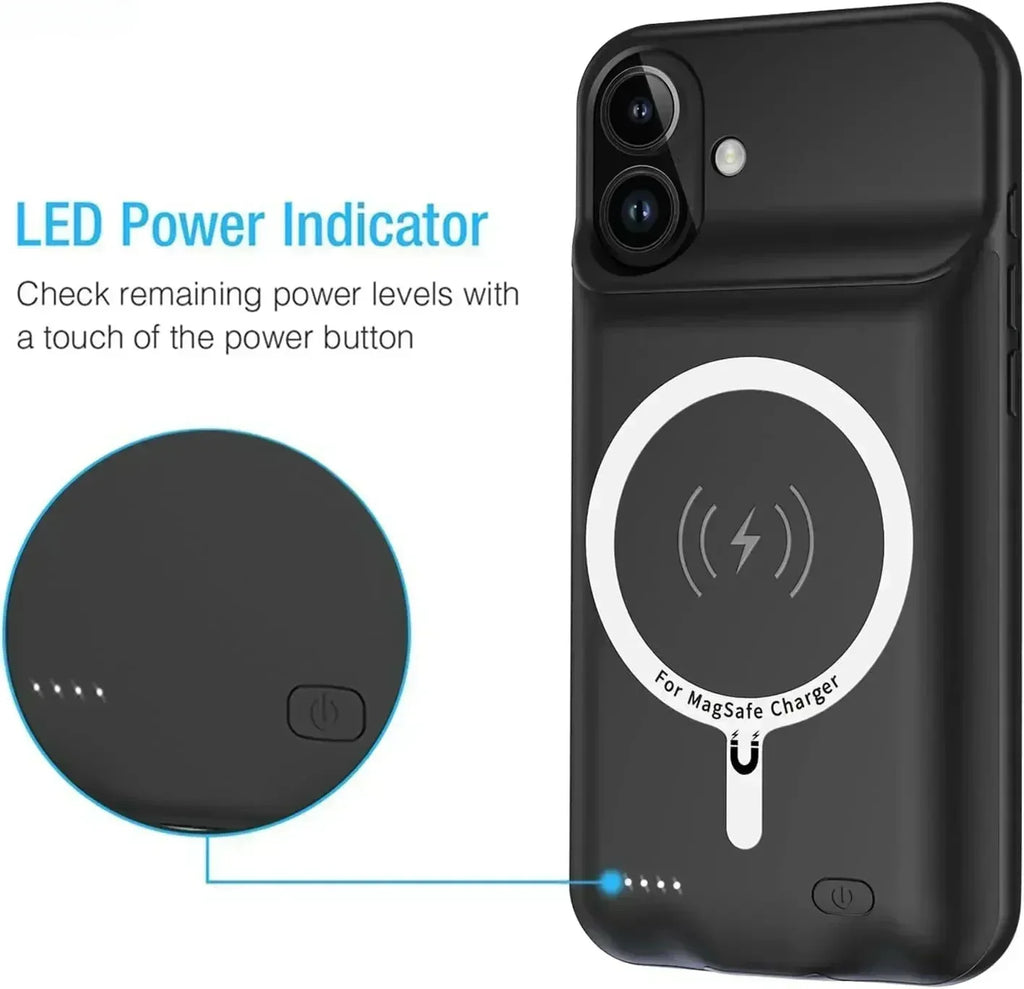 10000mah Magnetic Wireless Charger Power Bank for IPhone 16 Pro Max 12 13 14 Plus 15 Pro Max for Magsafe Power Case PowerBank