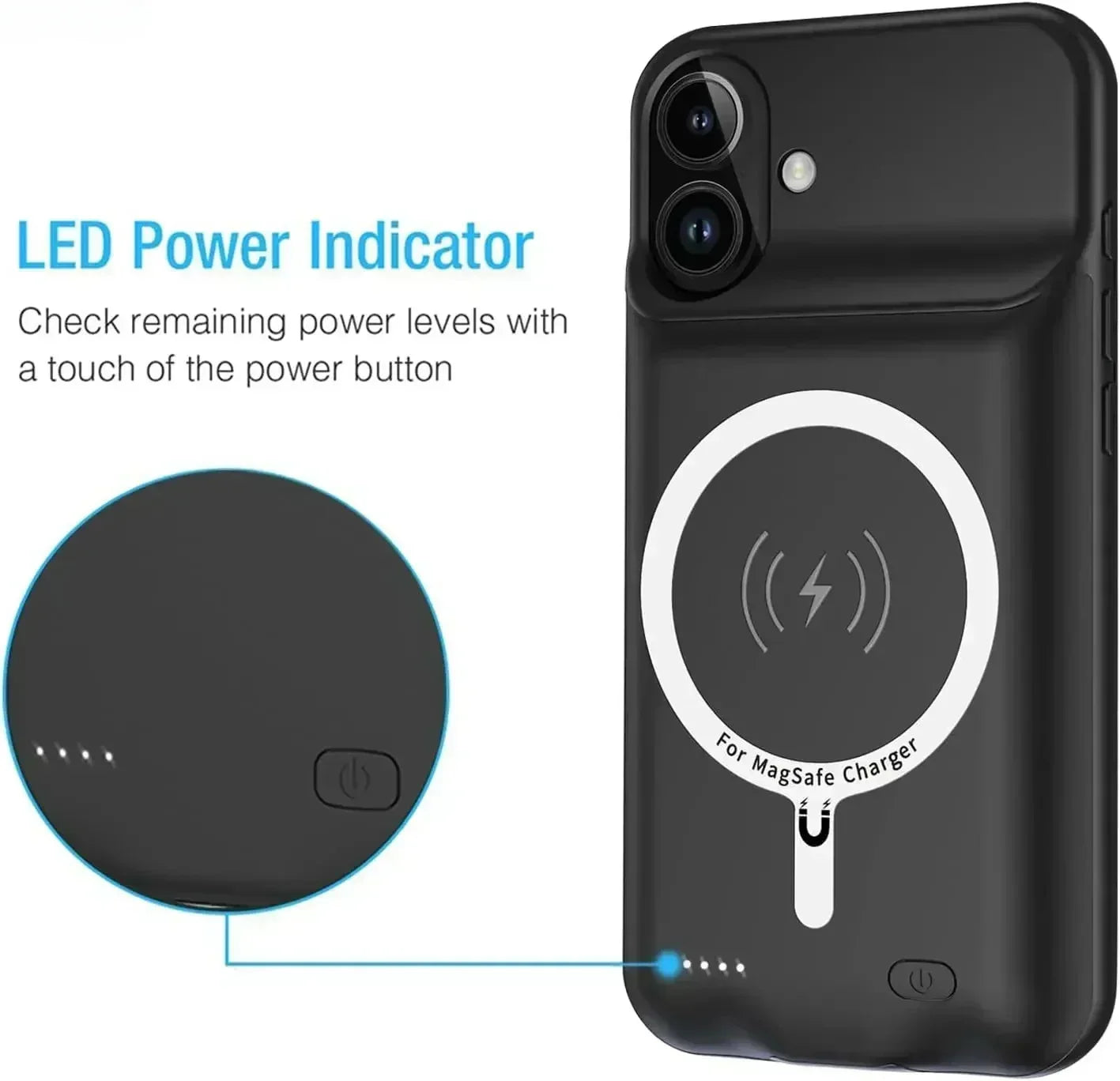 10000mah Magnetic Wireless Charger Power Bank for IPhone 16 Pro Max 12 13 14 Plus 15 Pro Max for Magsafe Power Case PowerBank