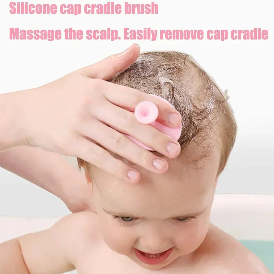 Baby Hair Brush Set – Soft Silicone Bristle Comb for Newborns