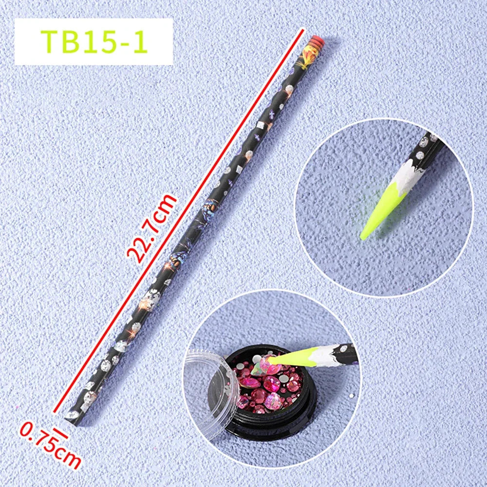 12 Grids Mixed Nail Rhinestones - SS6-SS30 Flat-Back Glass Gems for Nail Art