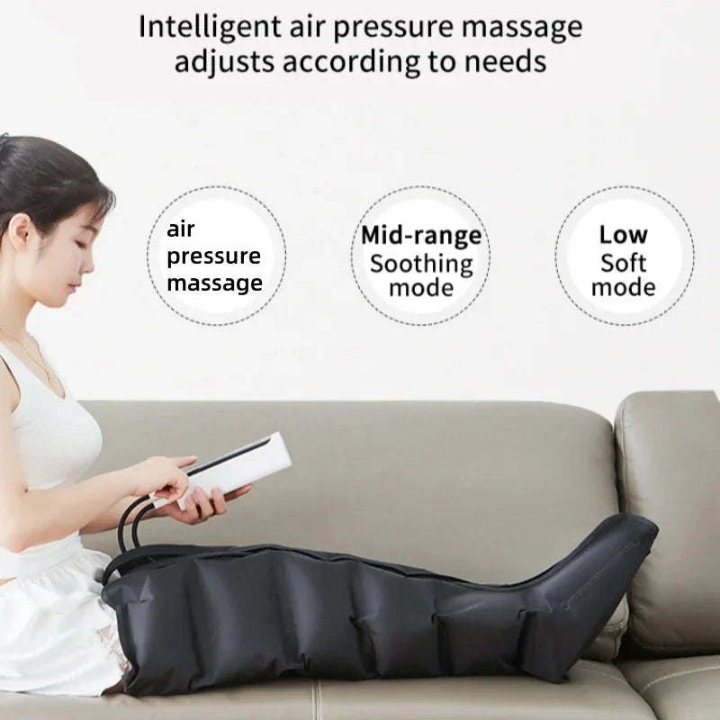 Electric Pneumatic Leg Massager for Thighs, Calves & Feet with Remote