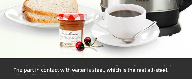 2L Electric Kettle Automatic Power off Stainless Steel Large Capacity Immersion Heater