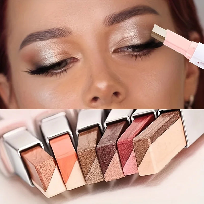 2 In 1 Highlighter Eyeshadow Stick Makeup Waterproof Long Lasting