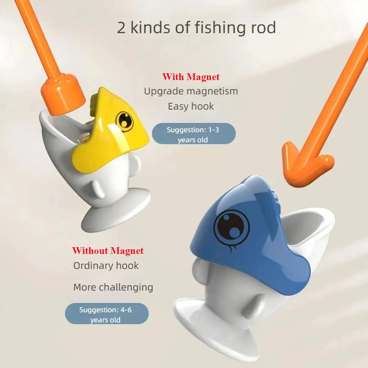 Dinosaur Magnetic Fishing Toys - Montessori Educational Game for Kids | Fun & Safe Play Rod Gift