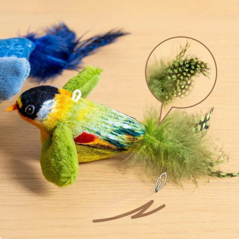 Interactive Bird Toy for Cats – Realistic Sounding Catnip Teaser Toy for Indoor Play & Exercise