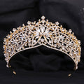 Baroque Rhinestone Butterfly Tiaras For Women Wedding Party Luxury Elegant Blue Red Crystal Crown Pageant Diadem Hair Accessories