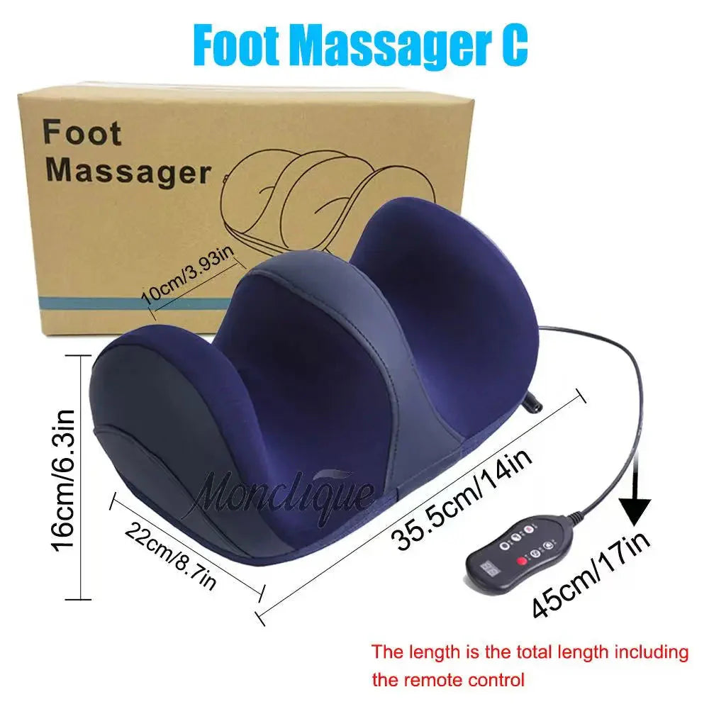 Extra Big Electric Foot Massager – Shiatsu Hot Compress & Leg Roller