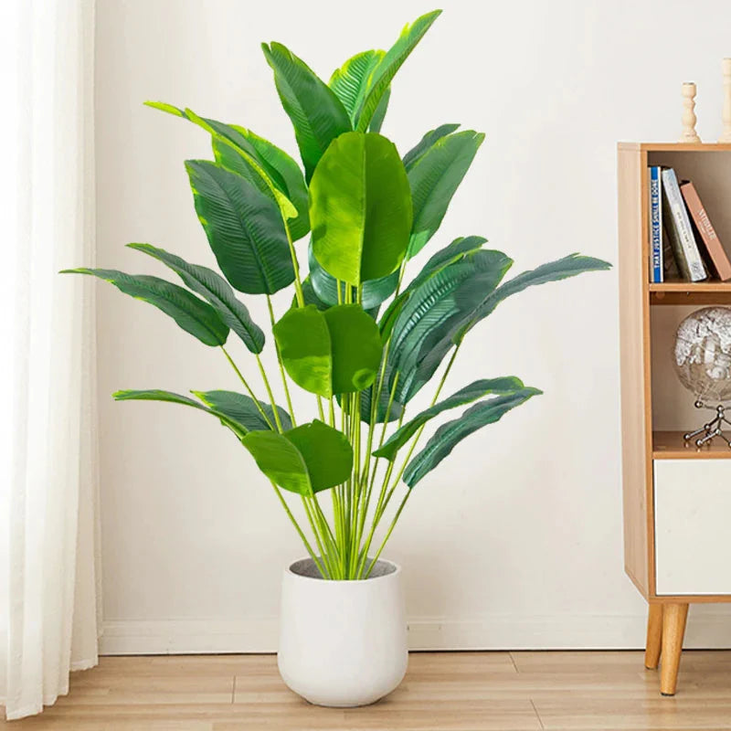 Artificial Tropical Palm Tree with Real Touch Banana Leaves