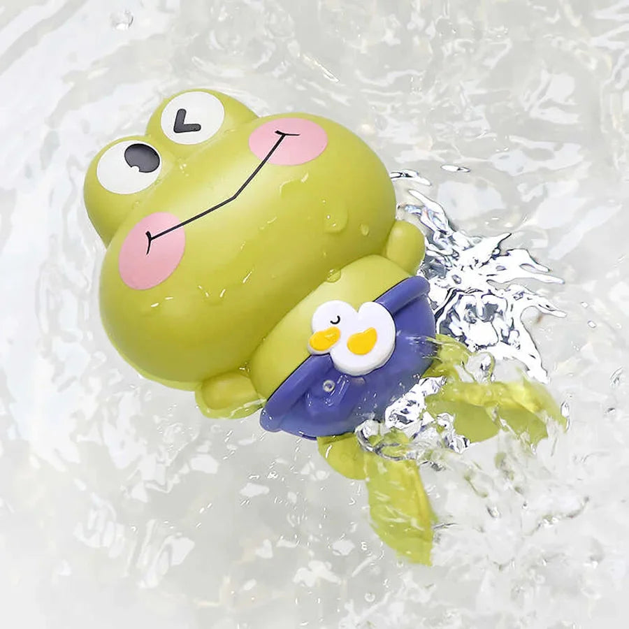Children's Bath Toys - Clockwork Floating & Swimming Frogs | Fun & Safe for Kids