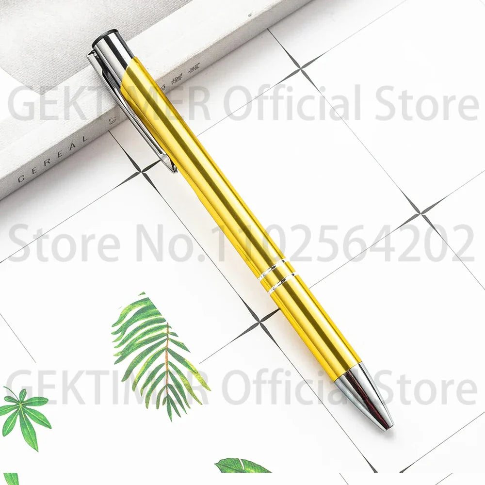 100 50 20 Pcs Custom Ballpoint Pen Metal Pen Support Custom Logo Advertising Personalized Pen Advertising Gift