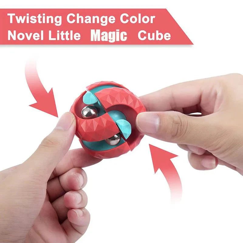 Orbit Ball Fidget Toy – Spinning Cube Stress Relief Puzzle for Kids & Adults
