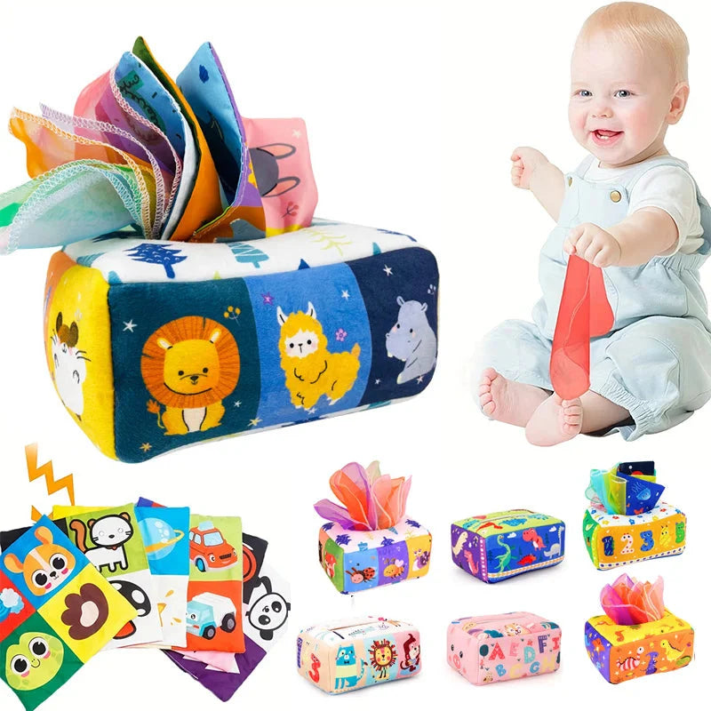 Montessori Magic Tissue Box Sensory Busy Board Toy