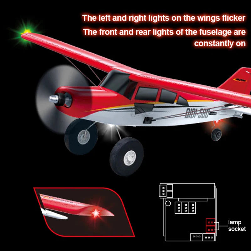 M7 Moore Off-road Aircraft Qidi560 RC Plane EPP 4CH Remote Control Brushless Airplane with LED light Model Toys for Children
