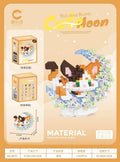 Mini Dog Cat panda raccoon Cute Pet Small Building Block Model Series Ornaments Children's Toy Christmas Birthday Gifts for Kids