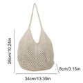 Women’s Knitted Shoulder Bag – Large Capacity Crochet Tote Handbag