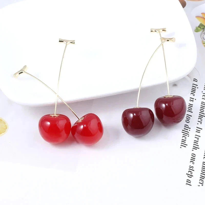 JoJo Bizarre Adventure Cherry Drop Earrings – Anime Cosplay Jewelry