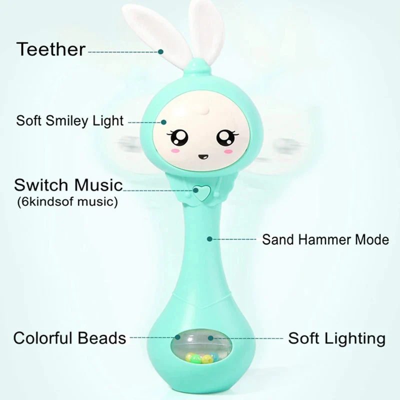 Music and Shine Rabbit Intelligent Baby Rattle Toy