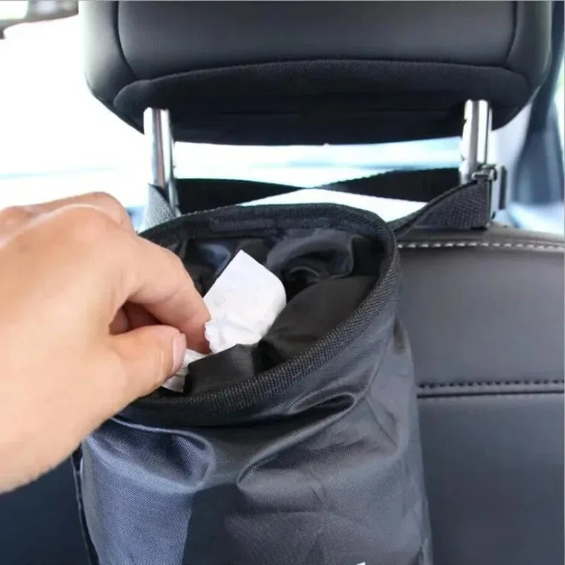 Car Seat Back Trash Holder Hang Litter Bag Garbage Storage Rubbish Container Oxford Cloth Car Waste Bins Cleaning Tools
