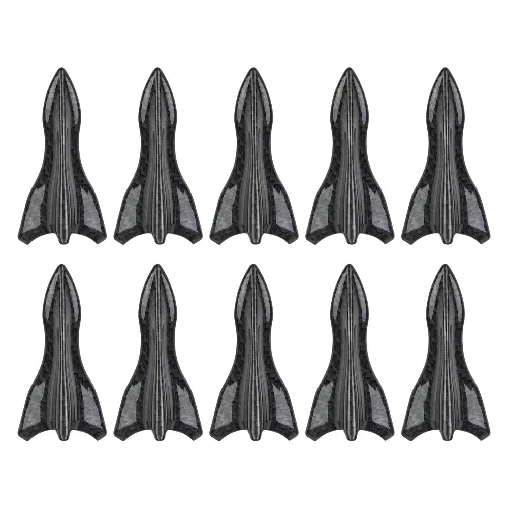 10Pcs Universal PU Rear Roof Shark Fins Spoiler Wing Kit Car Roof Spoiler Bumper Spoiler Shark Fin Diffuser Vortex Generator