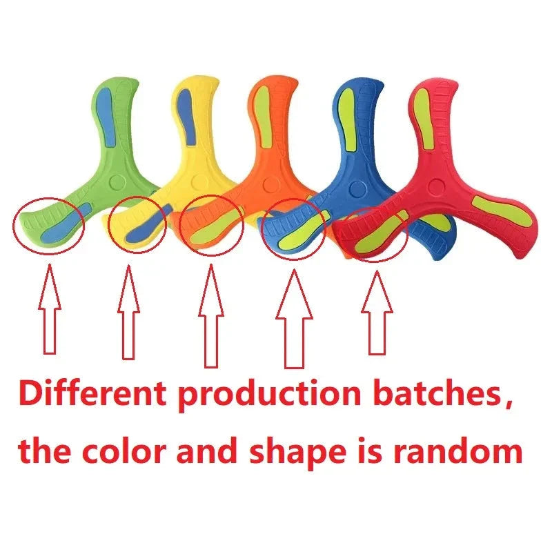 Soft Three-Leaf Boomerang Toy for Kids & Adults – Safe Outdoor Flying Game