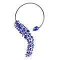 Baroque Open Choker Necklace Women Layered Crystal Tassel Large Collar Necklace Jewelry
