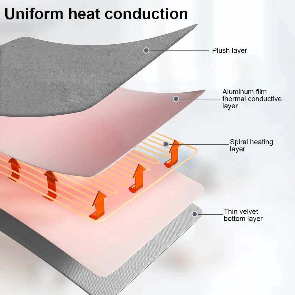 Electric Heating Blanket – Double Body Warmer with Thermostat