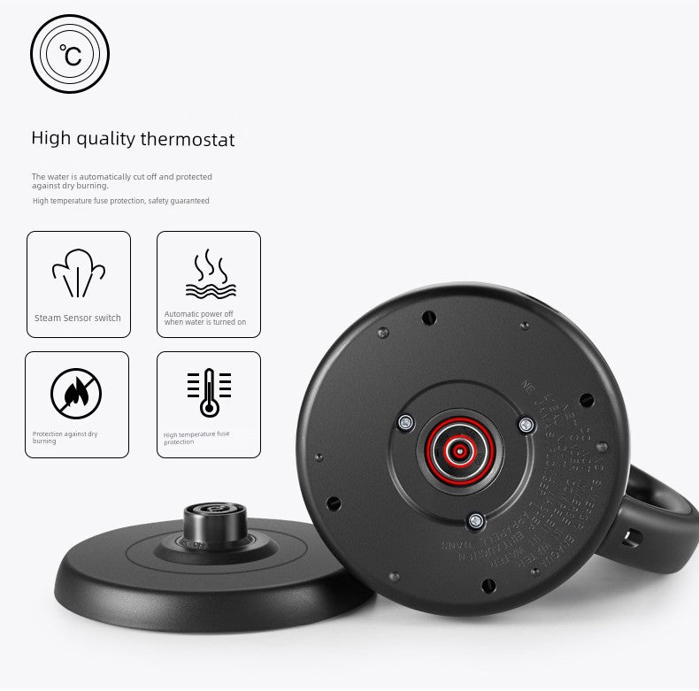 2L Electric Kettle Automatic Power off Stainless Steel Large Capacity Immersion Heater