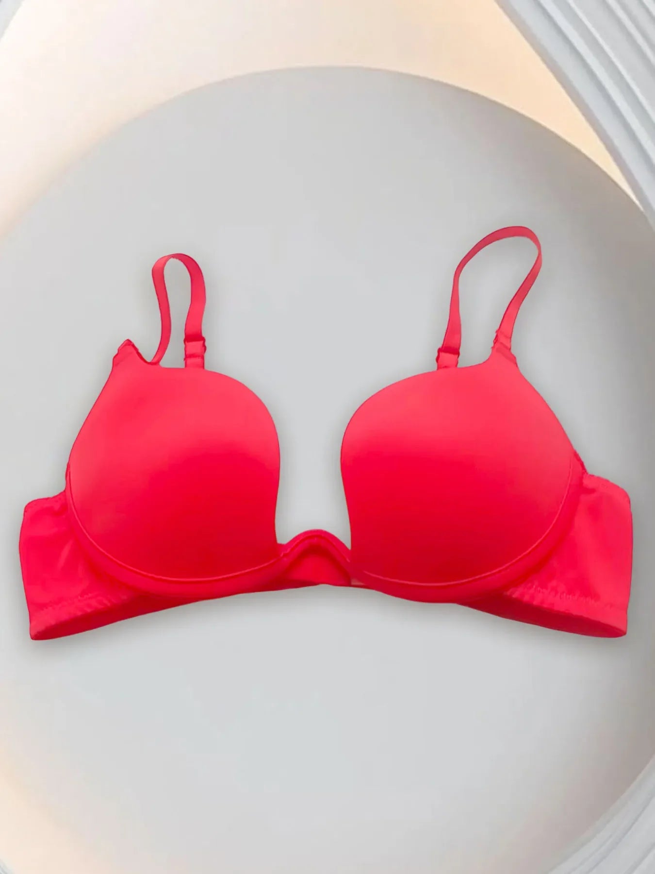 Women's Deep V Plunge Red Carpet Convertible Push Up Bra -Low Cut Sexy U Shaped with Light Padded