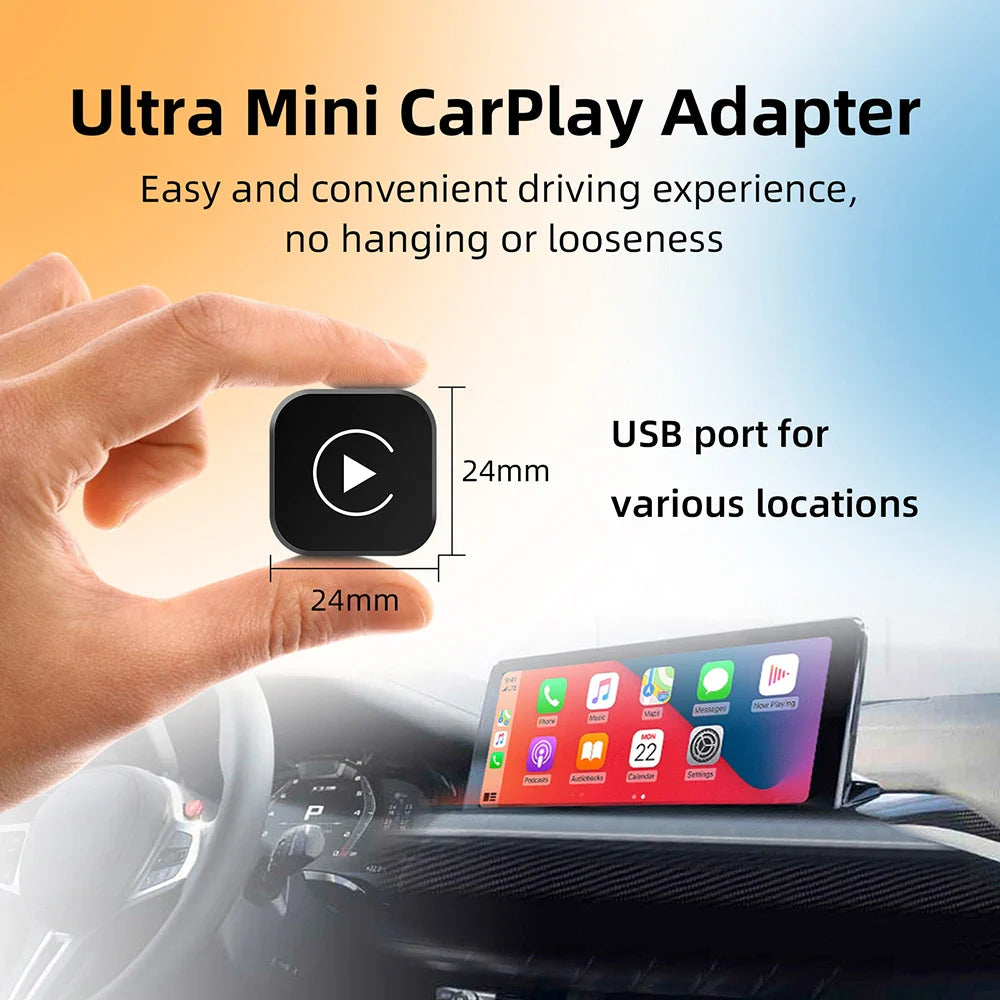 NEW 2in1 Wireless CarPlay AI Mini Android Auto Box Plug&Play Automatic Connection Compatible with 99% of Cars For Car Radio