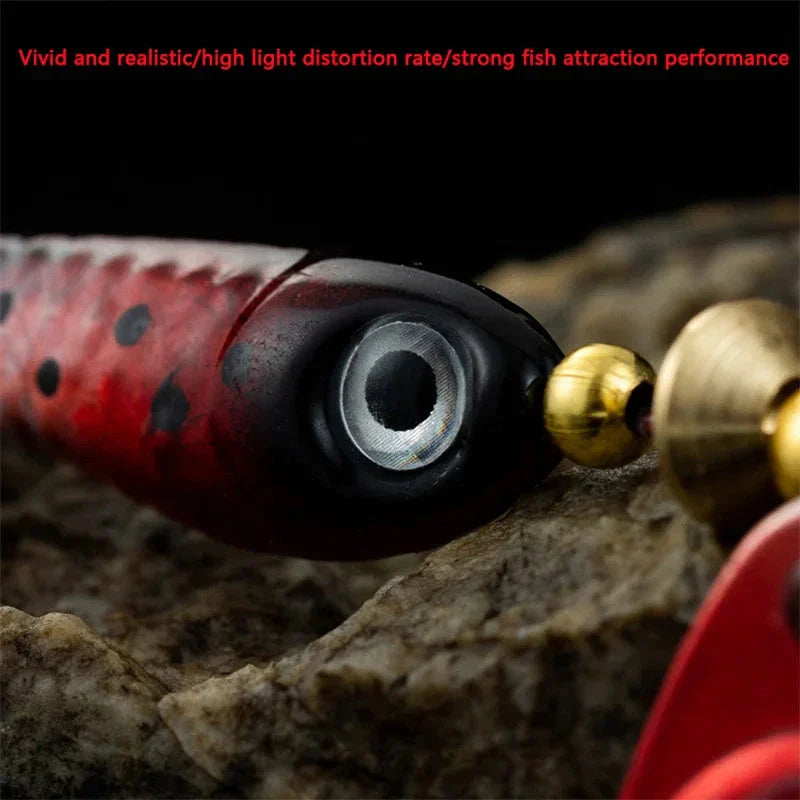 Rotating Metal Spinner Fishing Lure 9.1g 7cm – Sequin Hard Bait with Treble Hook for Bass, Pike, Carp & Trout