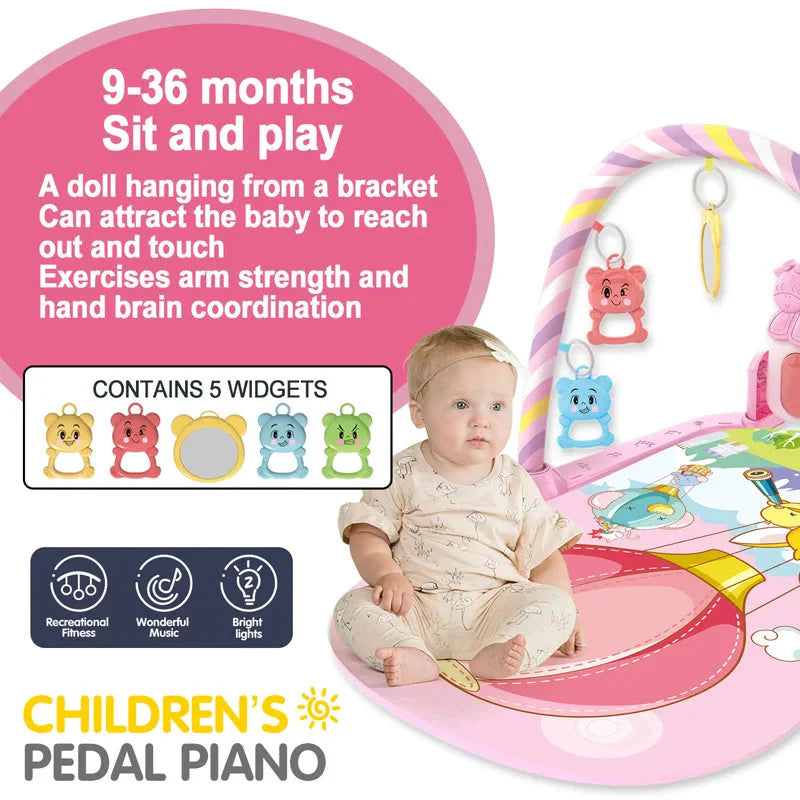 Baby Fitness Play Gym with Music & Piano Mat