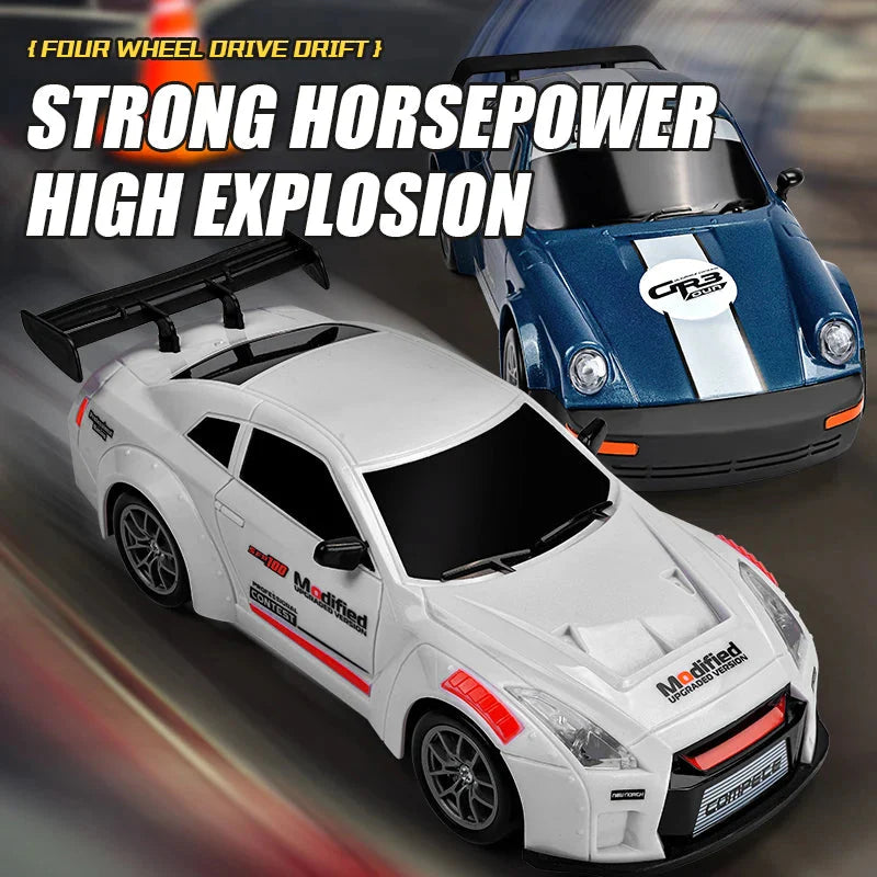 4WD Remote Control Drift Car - 1:24 Scale High-Speed Racing Car, 2.4G Radio, 20KM/H Mini RC Car for Boys & Teens