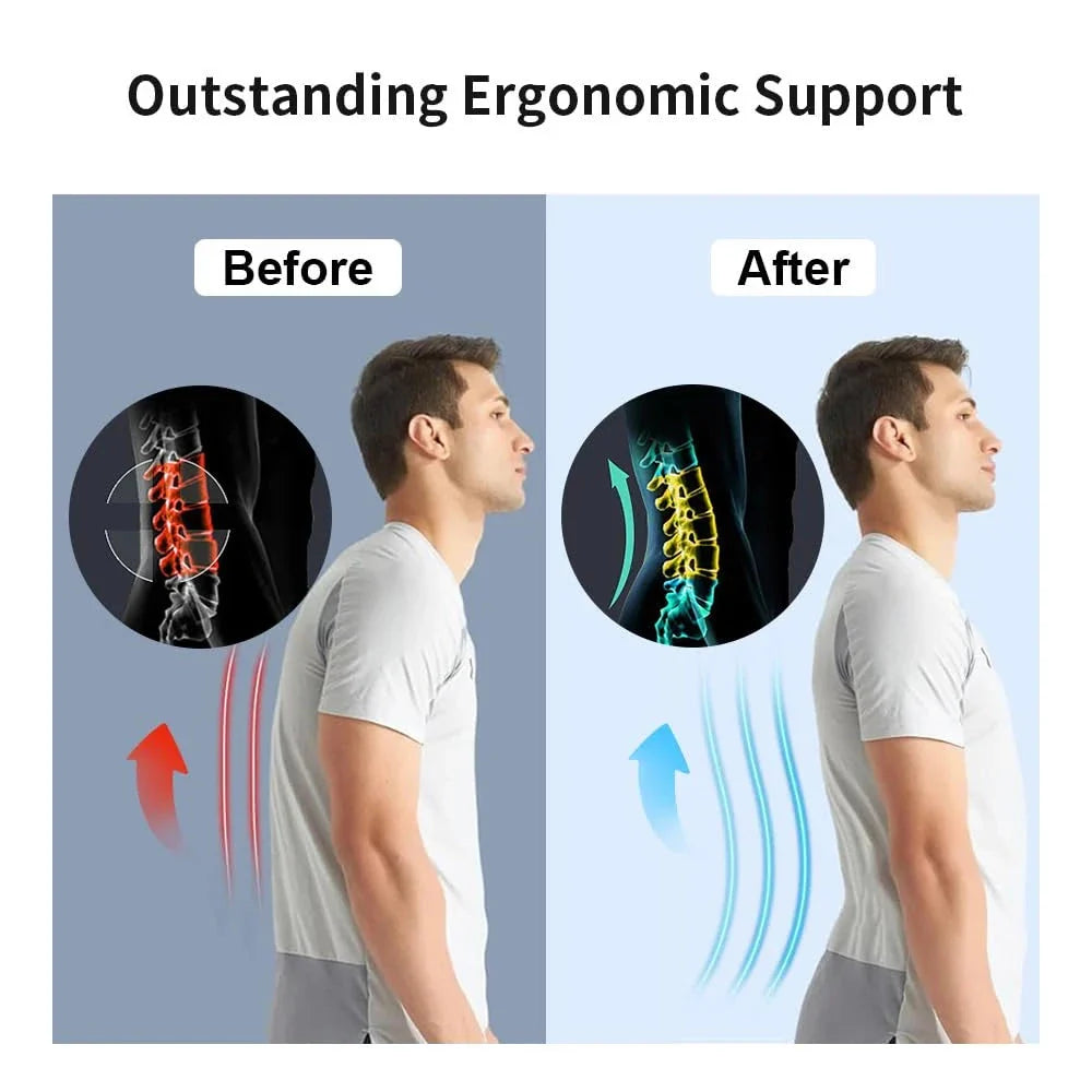 Back Brace Immediate Relief from Back Pain,Sciatica - Breathable Mesh Design with Lumbar Pad- Adjustable Support Straps for Work
