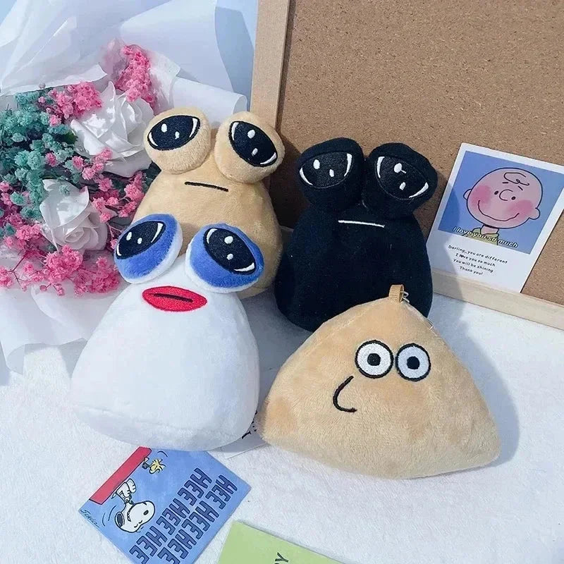 10cm My Pet Alien Pou Plush Keychain – Cute Stuffed Doll for Kids