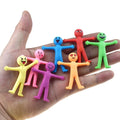 10Pcs Novelty Stretchy Stretch Toy Cute Colorful Yellow Stress Relief Stretchy Fidget Gifts TPR Soft Plastic Creative Doll Toy