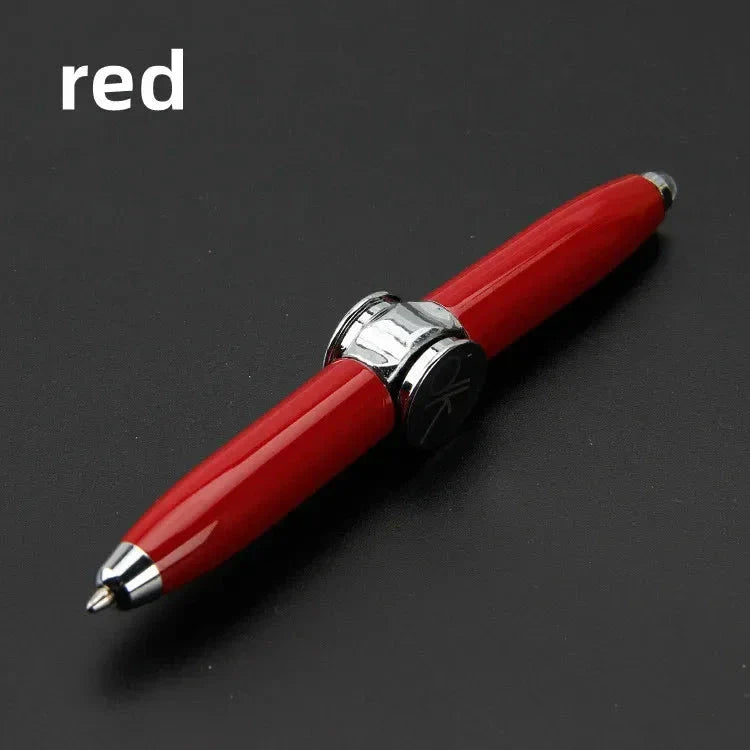 LED Gyro Spinner Pen – Multifunctional Metal Fidget Ballpoint Pen with Light | Stress Relief Spinning Pen for Writing, Focus & Gifts