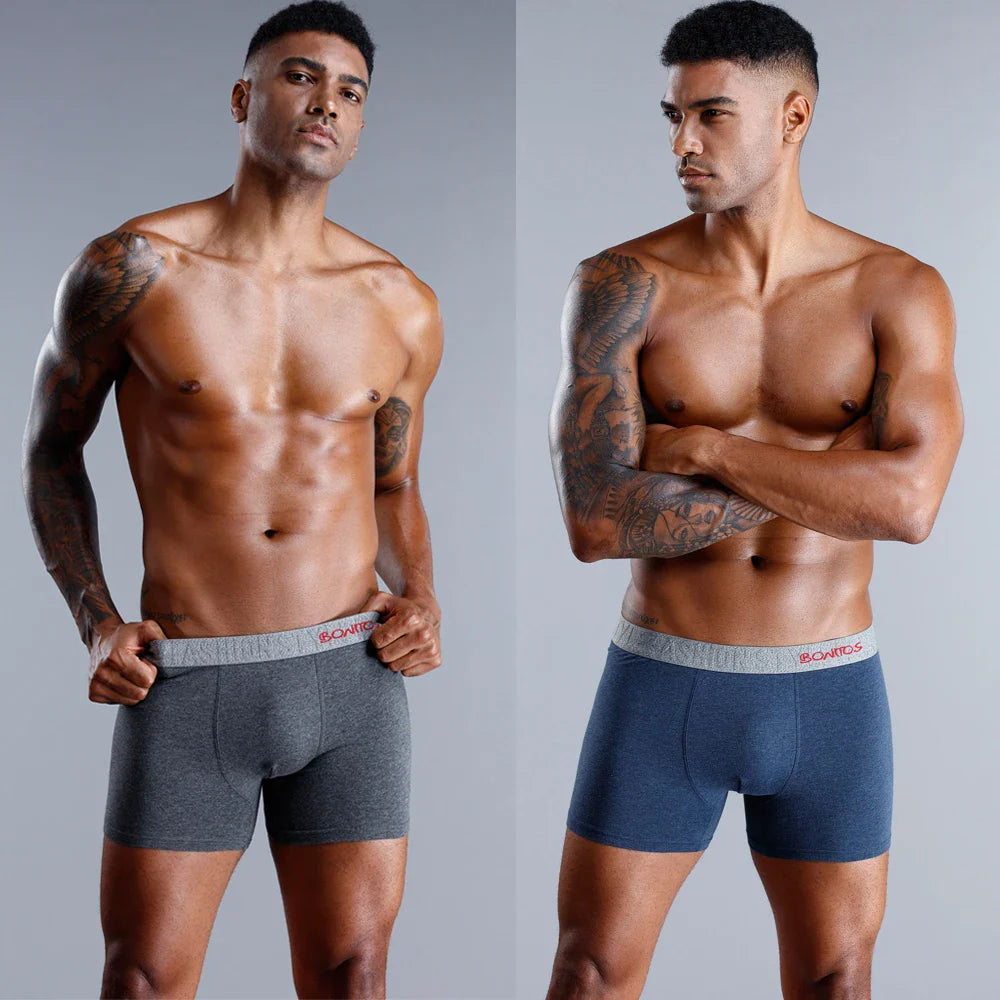 4Pcs Men's Cotton Underpants Sexy Boxers