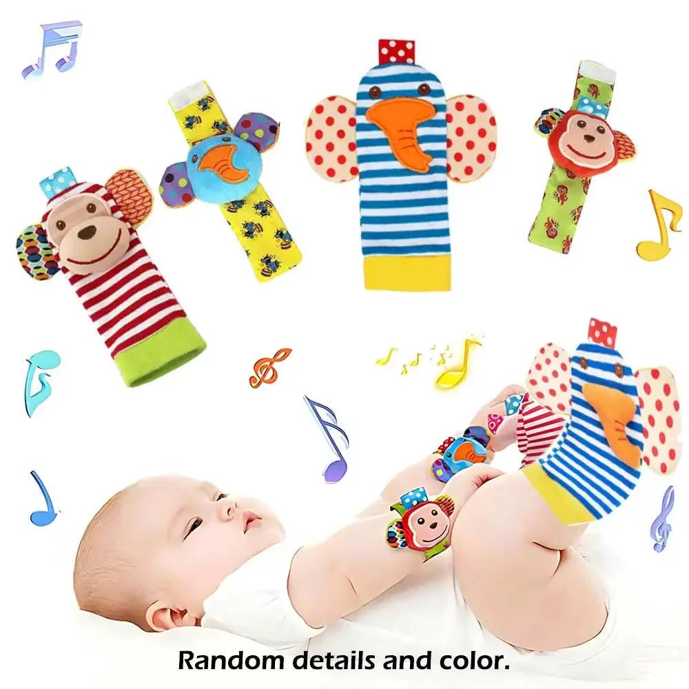 Baby Wrist Rattle Socks Sensory Educational Toys Set