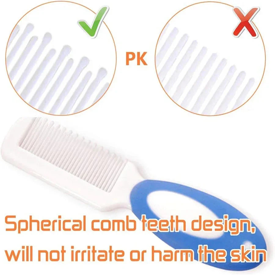 Baby Hair Brush Set – Soft Silicone Bristle Comb for Newborns