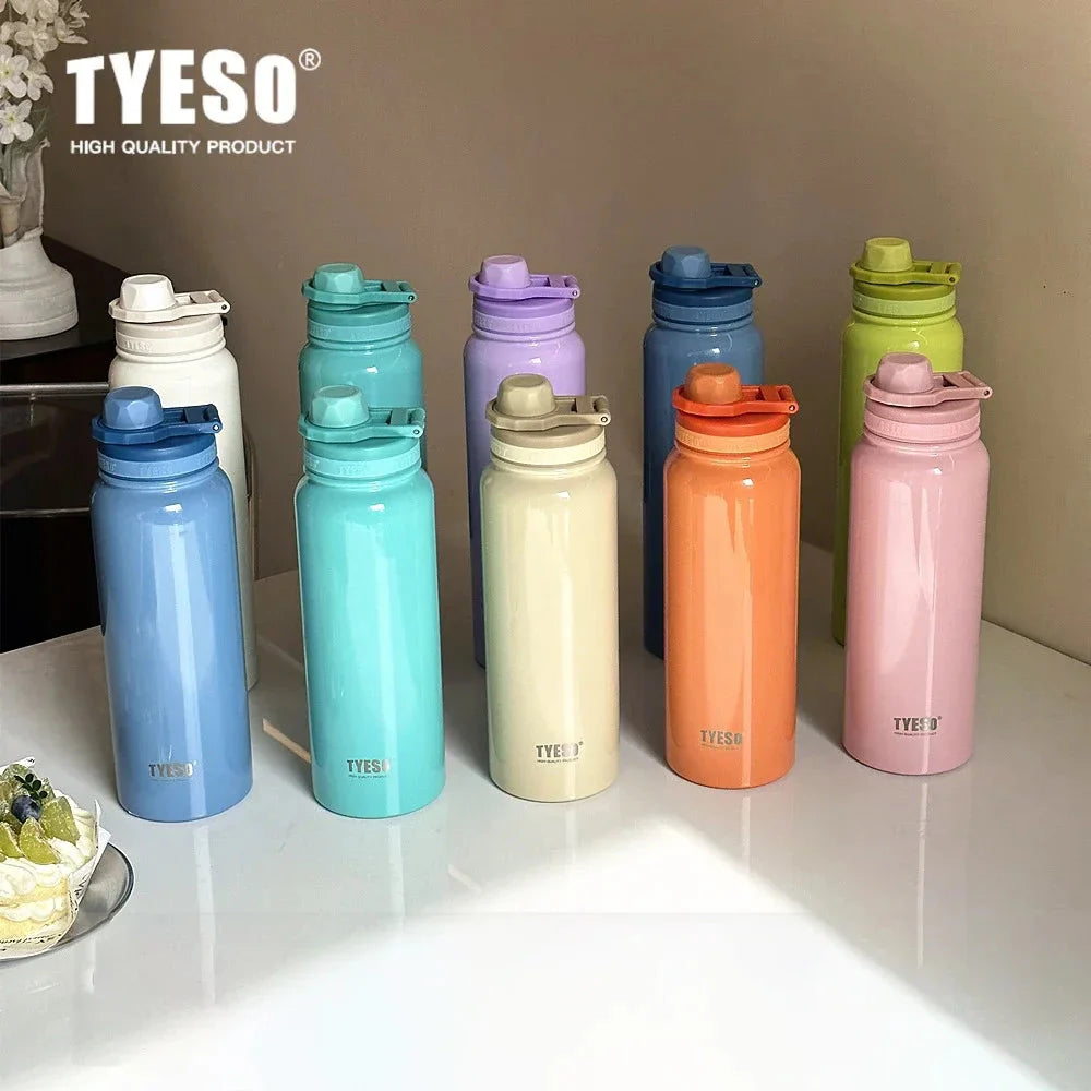 Stainless Steel Insulated Water Bottle (600-1200ml) | Hot & Cold Thermal Tumbler with Handle | Portable Vacuum Flask for Sports & Travel