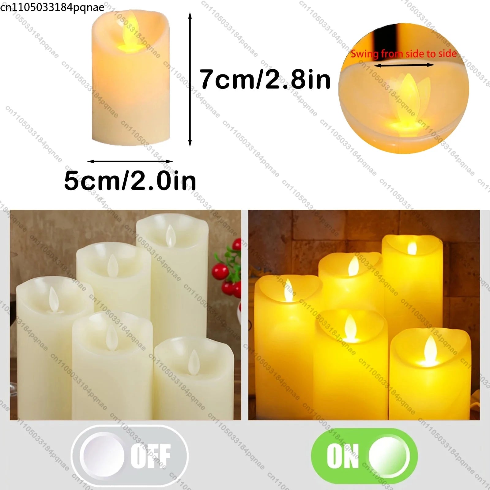 10-120pcs Flameless LED Flickering Pillar Candles – Battery-Operated, Safe, and Reusable for Weddings, Parties, and Home Décor