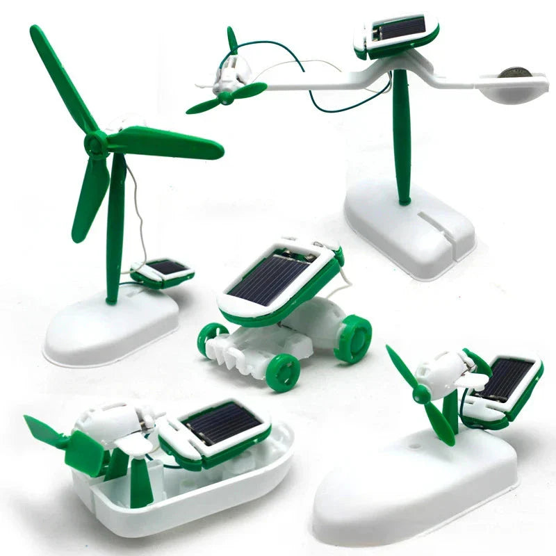 6-In-1 Solar-Powered Robot Kit - DIY Educational Toys for Kids, STEM Assembly Set