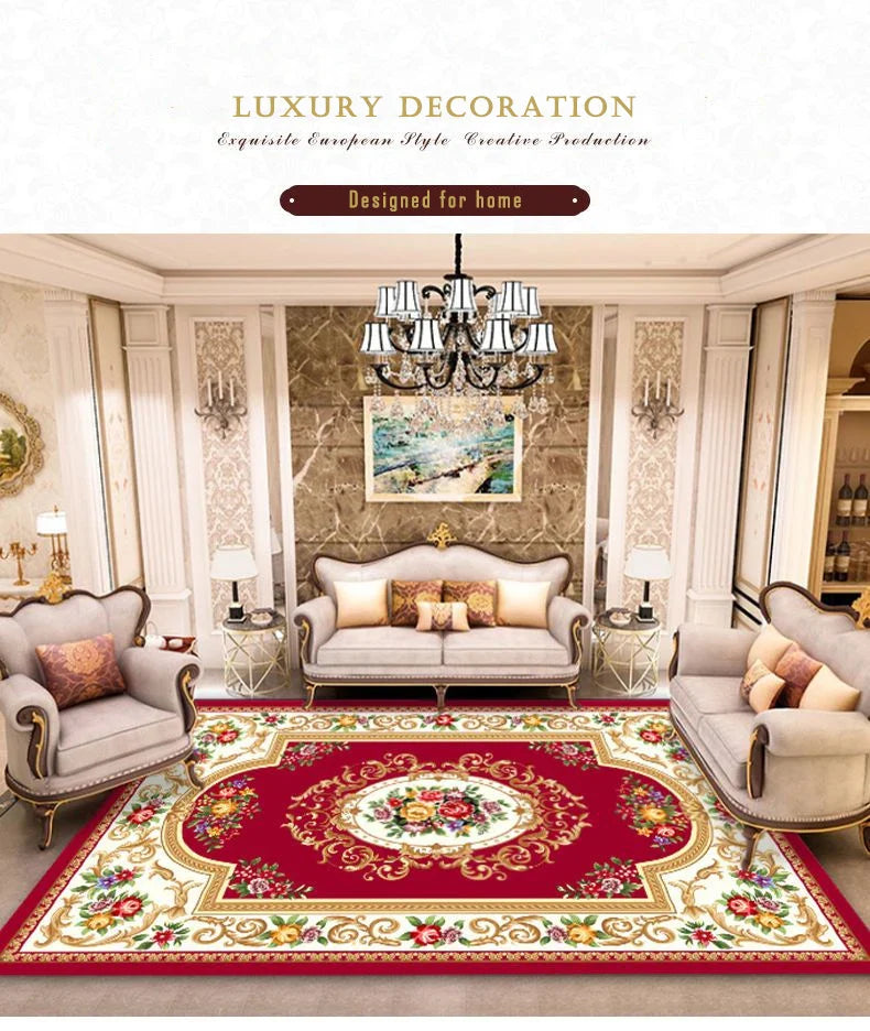Luxury European Carpets for Living Room, Bedroom 200x300 Home Large Area Rugs Rug Washable
