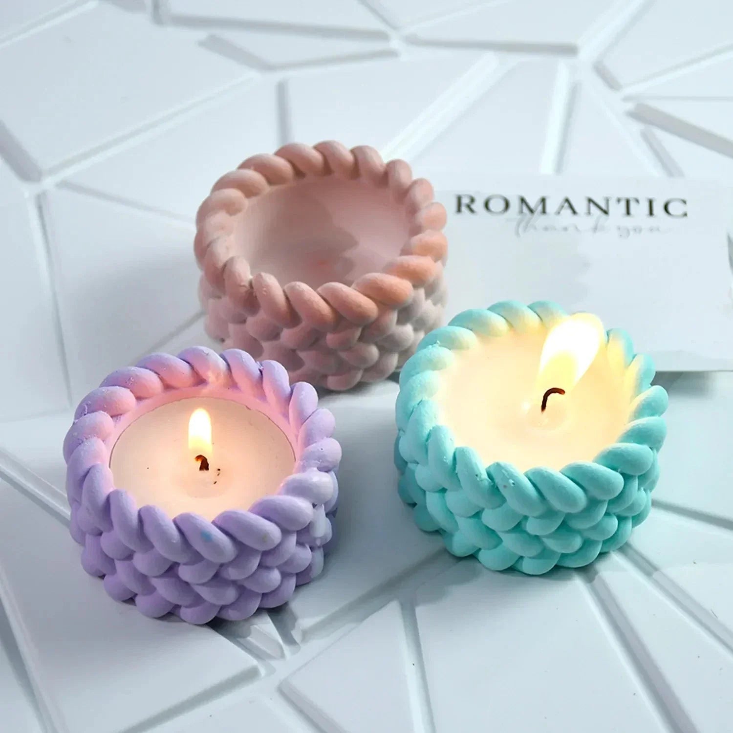 Hemp Rope Candle Cup Silicone Mold – DIY Succulent Pot, Cement, Resin & Gypsum Craft Mold for Home Décor & Storage Boxes