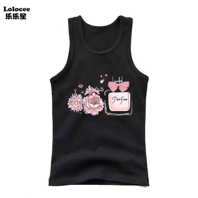 Girl Summer Pink Tanks Tops