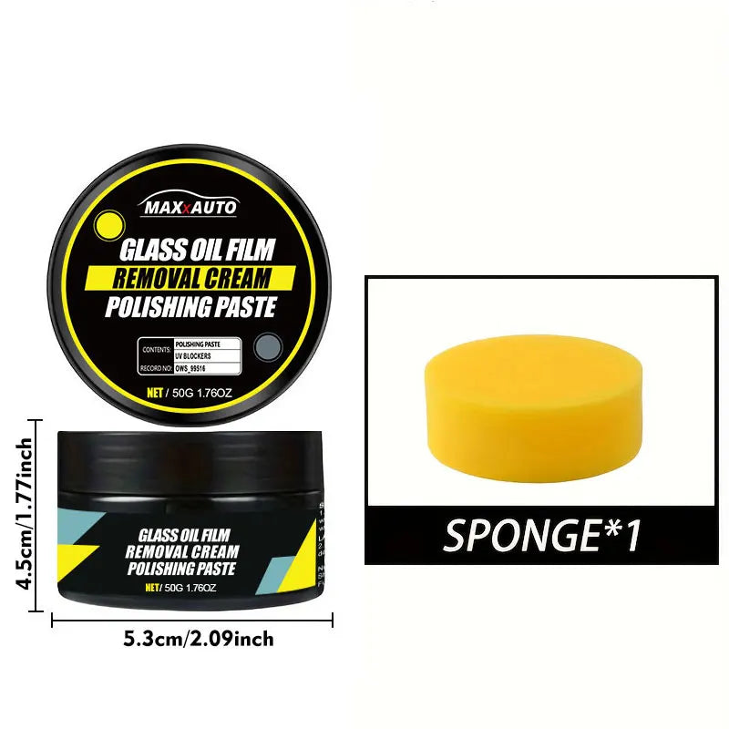 Car Glass Polish Coating Kit for Windshield Oil Film Removal Paste Car Glass Water Repellent Anti Rain Hydrophobic Cleaning Kits