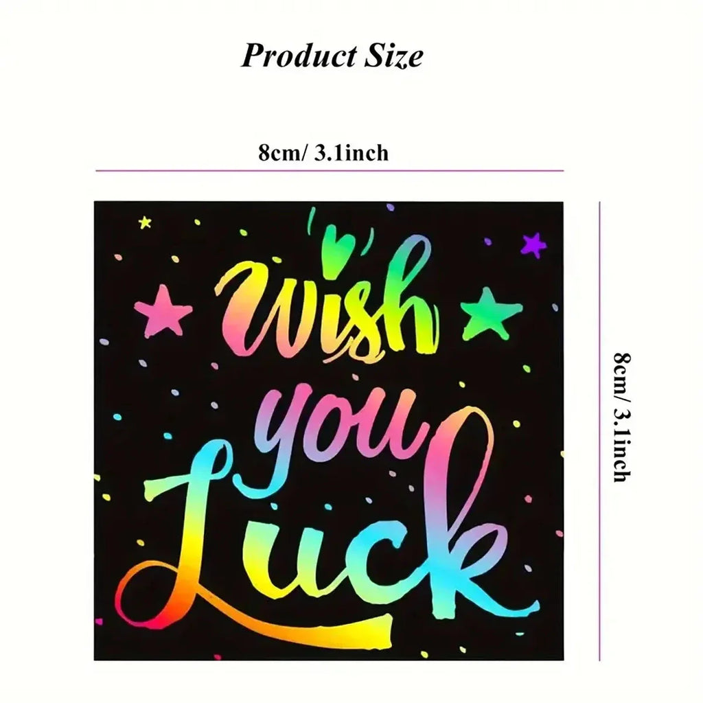 Dazzling Scratch Painting Kit - Parent-Child Interactive DIY Craft Toy with Note Cards