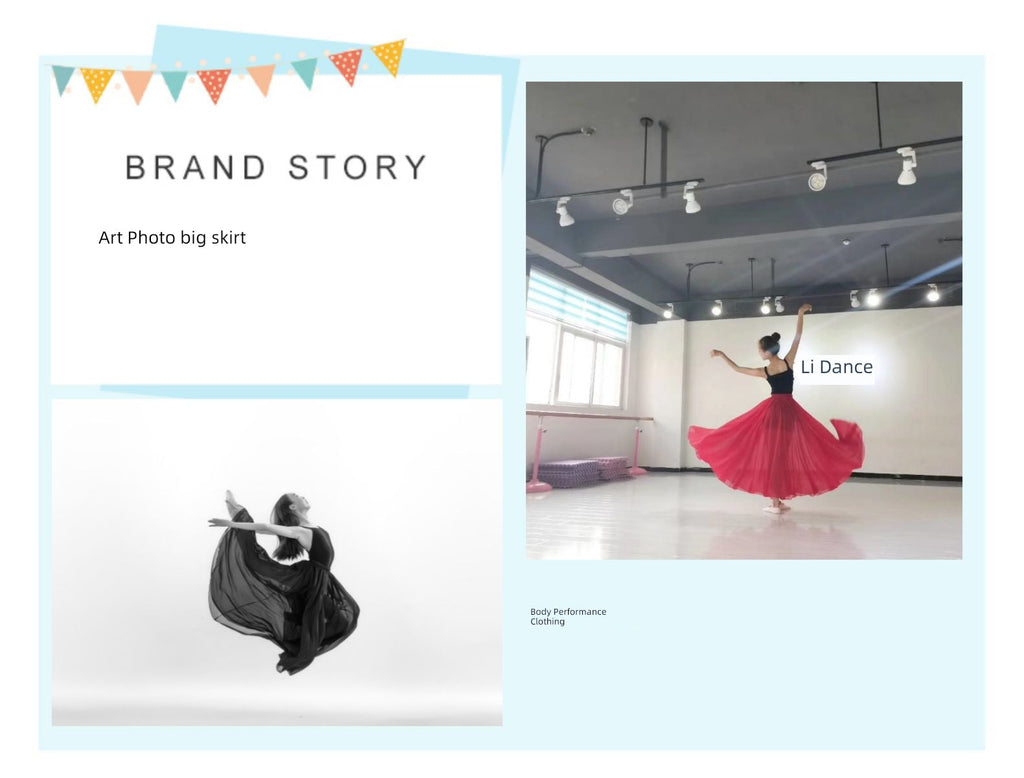 720-Degree Large Hem Half-Length Yarn Dance  Skirt